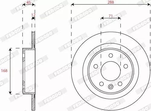 FERODO TARCZE HAMULCOWE DDF2812C 