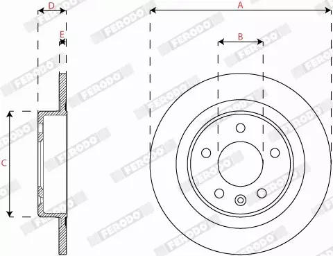 FERODO TARCZE HAMULCOWE DDF2812C 