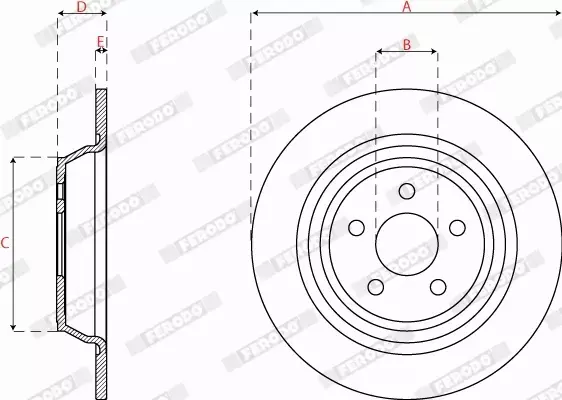 FERODO TARCZA HAMULCOWA DDF2821C 