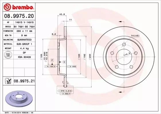 BREMBO TARCZE+KLOCKI TYŁ MAZDA 3 BK BL 280MM 