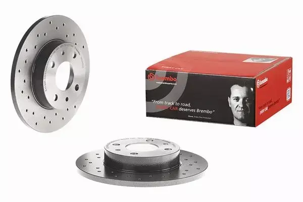 BREMBO TARCZE+KLOCKI TYŁ FIAT 500 ABARTH 240MM 