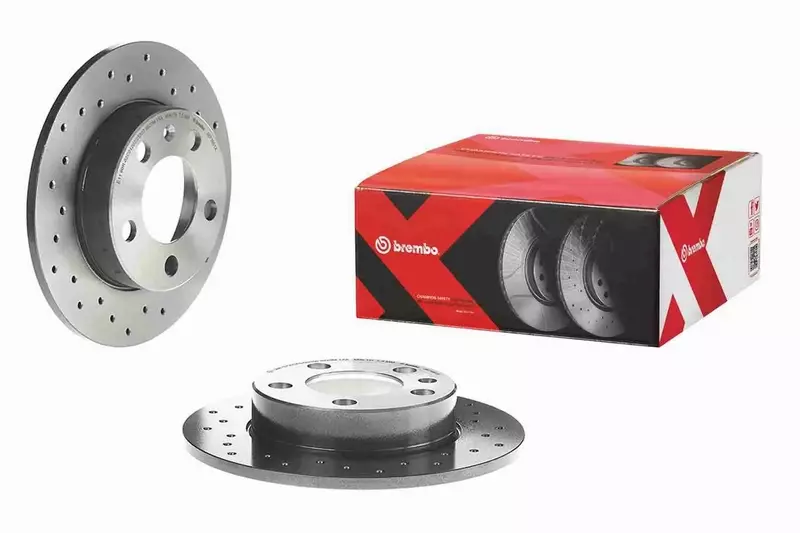 BREMBO XTRA TARCZE+KLOCKI TYŁ VW POLO 9N 6R 230MM 