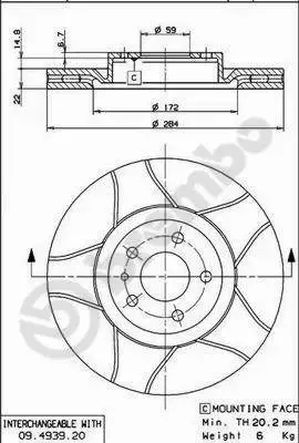 BREMBO TARCZE HAMULCOWE PRZÓD 09.4939.76 