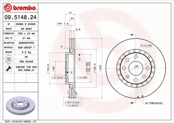 BREMBO TARCZE+KLOCKI PRZÓD OPEL ASTRA F 256MM 