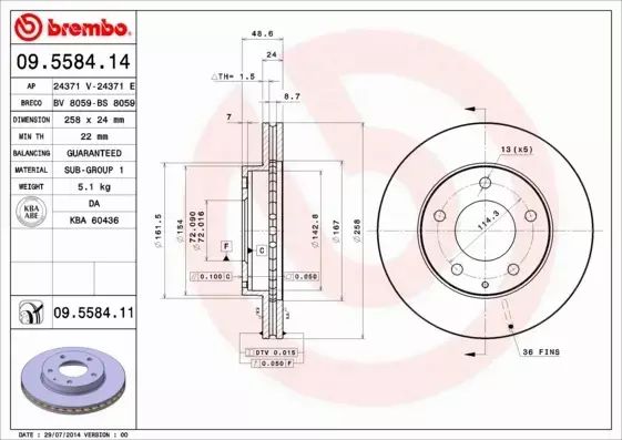 BREMBO TARCZE+KLOCKI PRZÓD MAZDA 626 IV GE V GF 