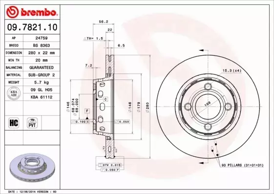 TARCZE BREMBO KLOCKI FERODO AUDI 80 B4 280MM WENTY 