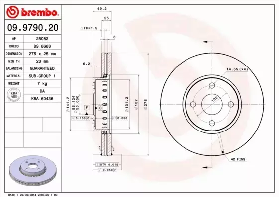 BREMBO TARCZE+KLOCKI PRZÓD TOYOTA COROLLA VERSO 