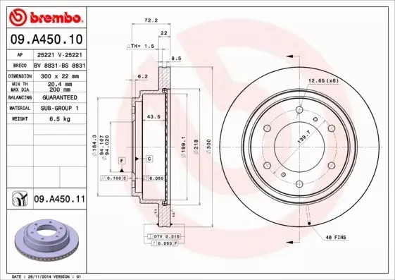 BREMBO TARCZE+KLOCKI T MITSUBISHI PAJERO III 300MM 