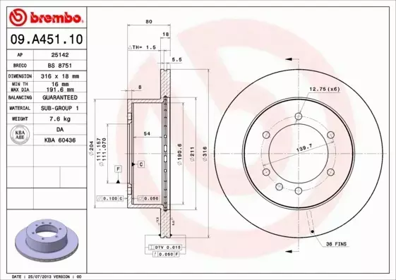 BREMBO TARCZE+KLOCKI TYŁ NISSAN PATROL Y60 316MM 