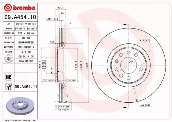 BREMBO TARCZE+KLOCKI PRZÓD OPEL ASTRA H 321MM 