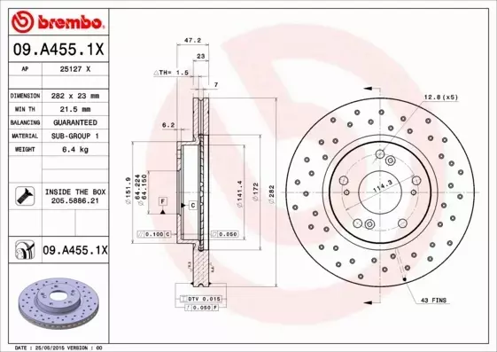 BREMBO XTRA TARCZE+KLOCKI PRZÓD HONDA CIVIC VIII 