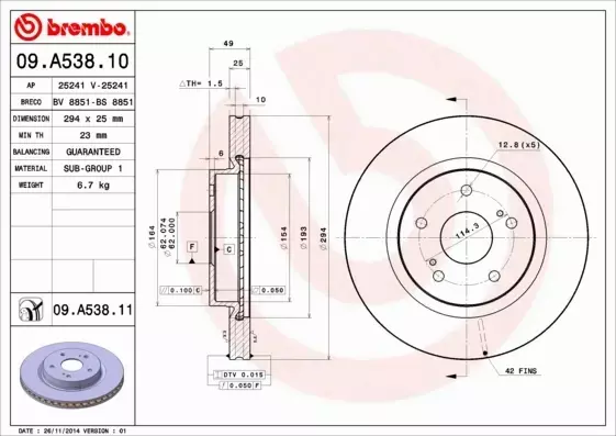 BREMBO TARCZE+KLOCKI PRZÓD SUZUKI GRAND VITARA II 