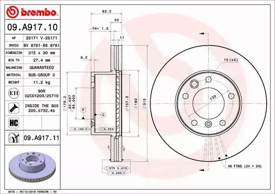 BREMBO TARCZE+KLOCKI P MERCEDES G W461 W463 315MM 