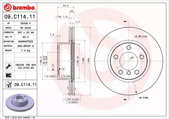 BREMBO TARCZE+KLOCKI PRZÓD BMW 1 F20 F21 300MM 