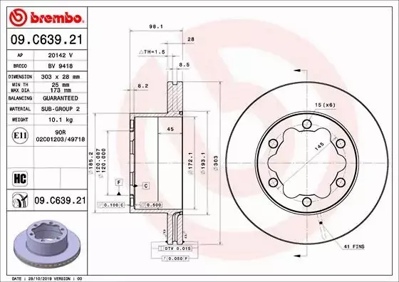 BREMBO  09.C639.21 