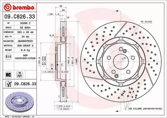 BREMBO TARCZE+KLOCKI TYŁ MERCEDES W213 E63 AMG 