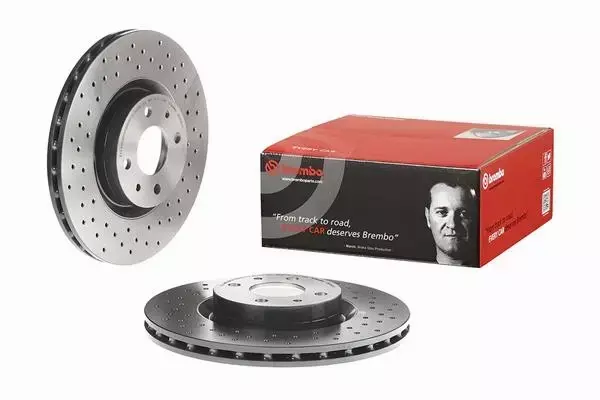 BREMBO TARCZE+KLOCKI PRZÓD FIAT 500 ABARTH 284MM 