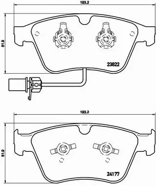 BREMBO KLOCKI HAMULCOWE PRZÓD P 05 003 