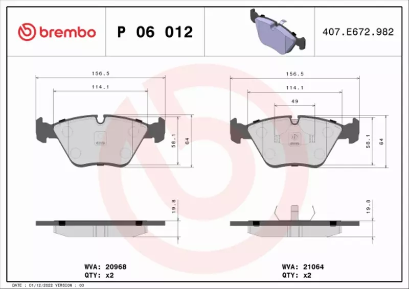 KLOCKI BREMBO BMW 518-540,730,735,740,750 86- PRZE 