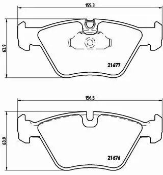 BREMBO KLOCKI HAMULCOWE PRZÓD BMW 5 E39 PRZEDNIE 