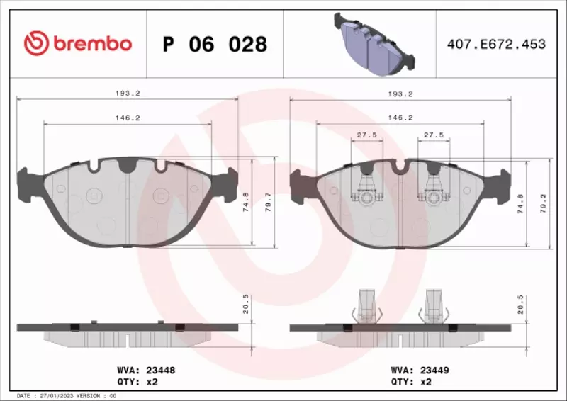 BREMBO TARCZE+KLOCKI PRZÓD BMW X5 E53 356MM 