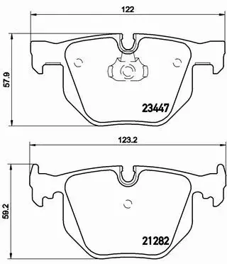 BREMBO TARCZE+KLOCKI TYŁ BMW 7 E65 E66 345MM 