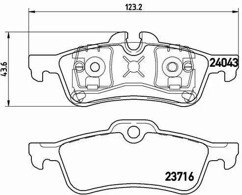 BREMBO KLOCKI HAMULCOWE TYŁ P 06 032 