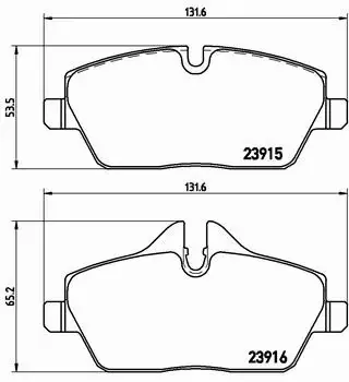 BREMBO TARCZE+KLOCKI PRZÓD MINI R55 R56 316MM 