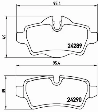 BREMBO TARCZE+KLOCKI TYŁ MINI R55 R56 259MM 