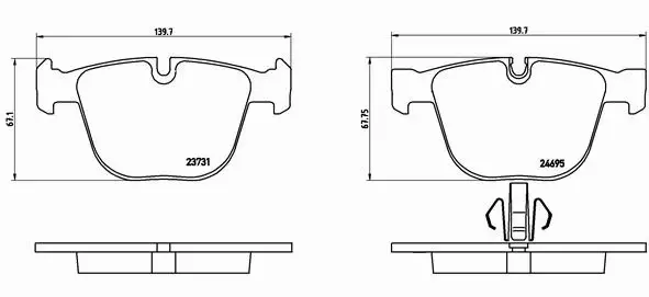 BREMBO KLOCKI HAMULCOWE TYŁ P 06 053 