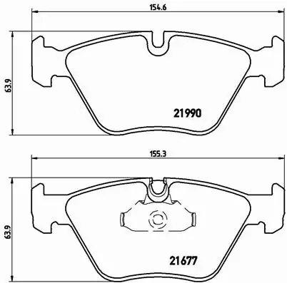 BREMBO KLOCKI HAMULCOWE PRZÓD BMW 5 E39 