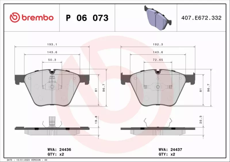 BREMBO TARCZE+KLOCKI PRZÓD BMW X5 E70 F15 X6 E71 F16 385MM 