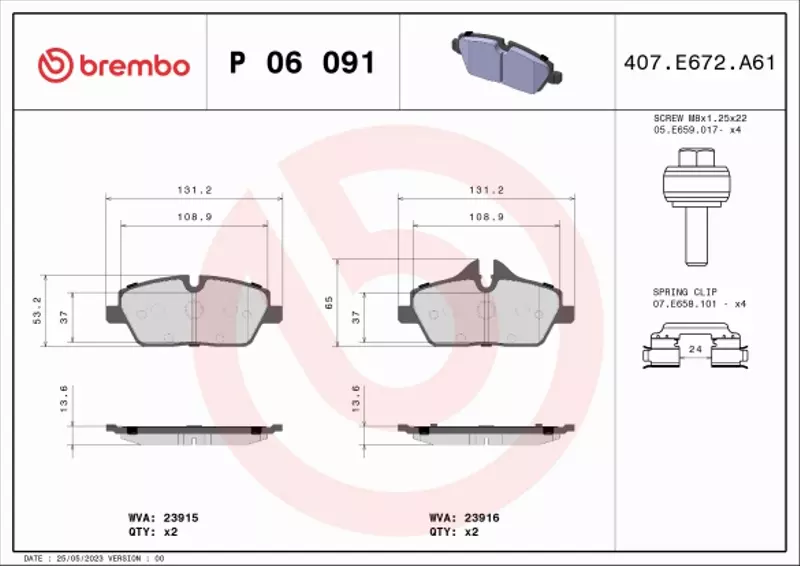 BREMBO TARCZE+KLOCKI PRZÓD BMW i3 I01 280MM 