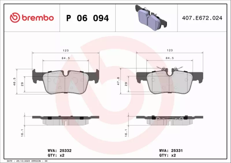 BREMBO TARCZE+KLOCKI TYŁ BMW 2 F45 F46 280MM 