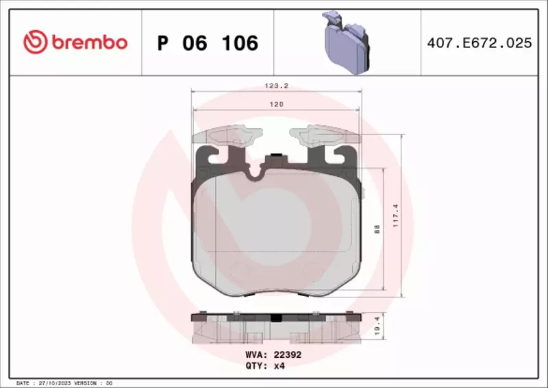 BREMBO TARCZE+KLOCKI PRZÓD BMW 5 G30 G31 7 G11 G12 395MM 