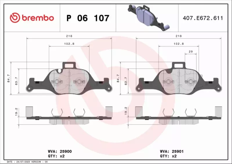 BREMBO TARCZE+KLOCKI PRZÓD BMW 5 G30 G31 7 G11 G12 X3 G01 X4 G02 348MM 