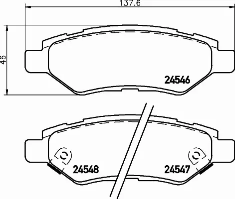 BREMBO KLOCKI HAMULCOWE TYŁ P 09 014 