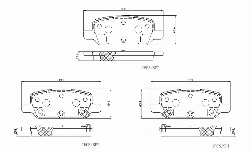 BREMBO KLOCKI HAMULCOWE TESLA MODEL 3 MODEL Y P 09 027E 