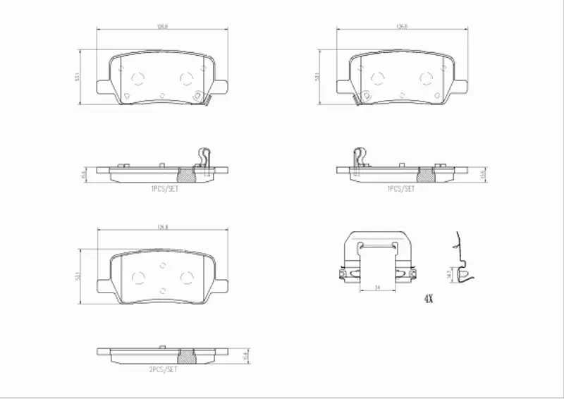 BREMBO KLOCKI HAMULCOWE TESLA MODEL S MODEL X P 09 032 