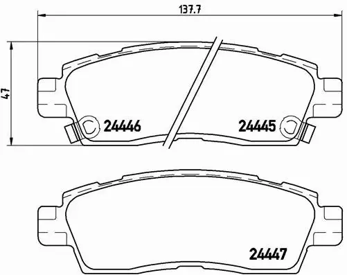 BREMBO KLOCKI HAMULCOWE TYŁ P 10 010 