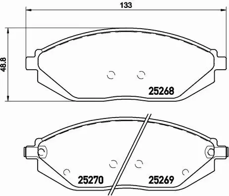 BREMBO KLOCKI HAMULCOWE PRZÓD P 10 054 