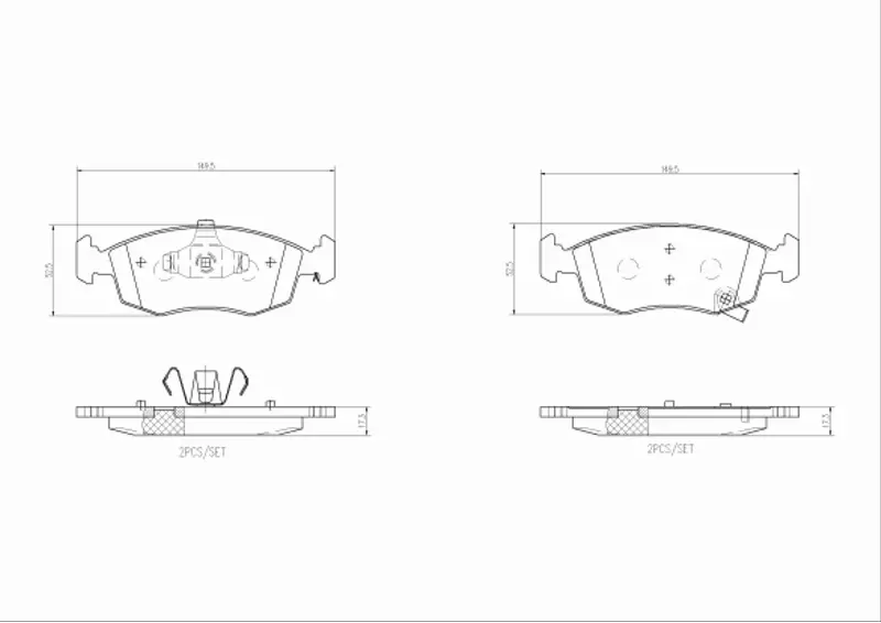 BREMBO TARCZE+KLOCKI PRZÓD FIAT PANDA 2012- 