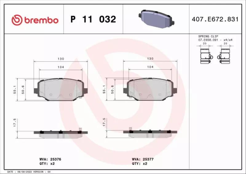 BREMBO TARCZE+KLOCKI TYŁ FIAT FREEMONT 328MM 