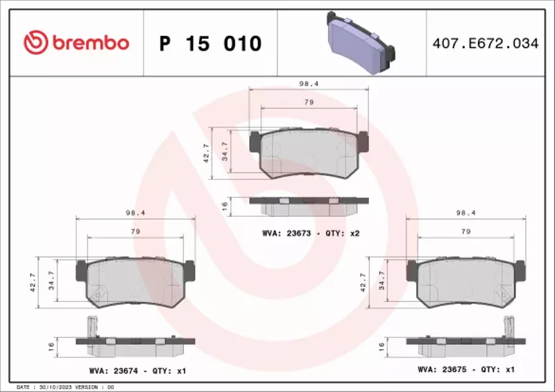 BREMBO TARCZE+KLOCKI T SSANGYONG KYRON 307MM 