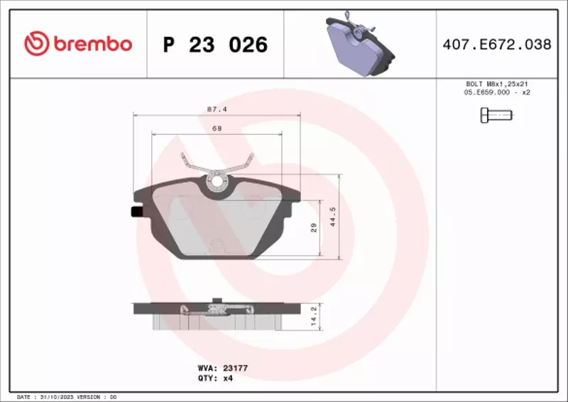 BREMBO KLOCKI HAM ALFA 145 146 GTV MAREA TD JTD DE 