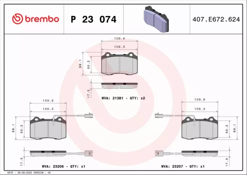 BREMBO TARCZE+KLOCKI P ALFA ROMEO 147 156 305MM 