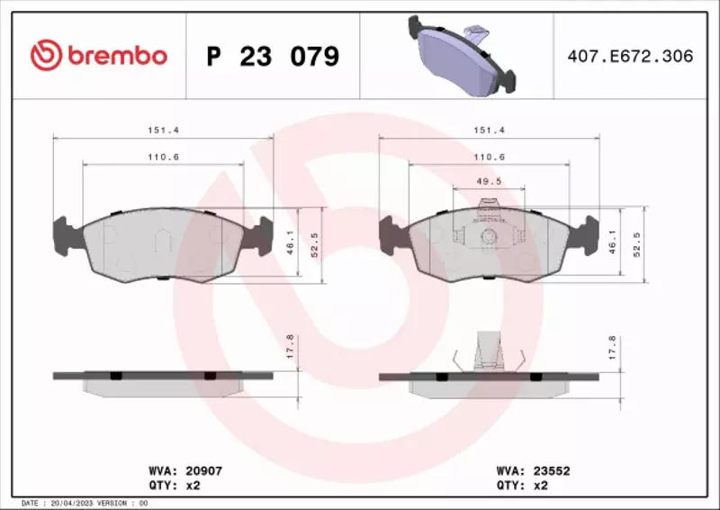 BREMBO KLOCKI HAM PALIO WEEKEND 1.2 1.4 1.6 1.3JTD 