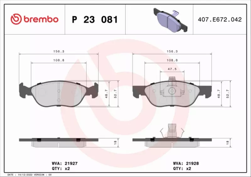 BREMBO KLOCKI HAM FIAT PUNTO 1.3JTD 1.9 JTD VAN PR 