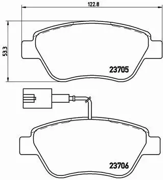 BREMBO TARCZE+KLOCKI PRZÓD FIAT BRAVO II 257MM 