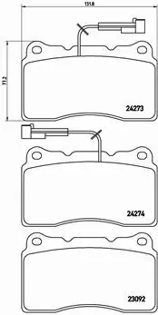 BREMBO KLOCKI HAMULCOWE PRZÓD P 23 098 